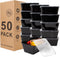 Meal Prep Containers 50Pack - 34oz Food Storage Containers with Lids, Reusable