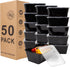 Meal Prep Containers 50Pack - 34oz Food Storage Containers with Lids, Reusable