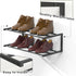 1 Pack, 25.9 Inch 6 Wall Mounted Shoe Organizer Wall Mounted Shoe Rack Holds Pairs, Space Saving Metal Wall Shoe Rack