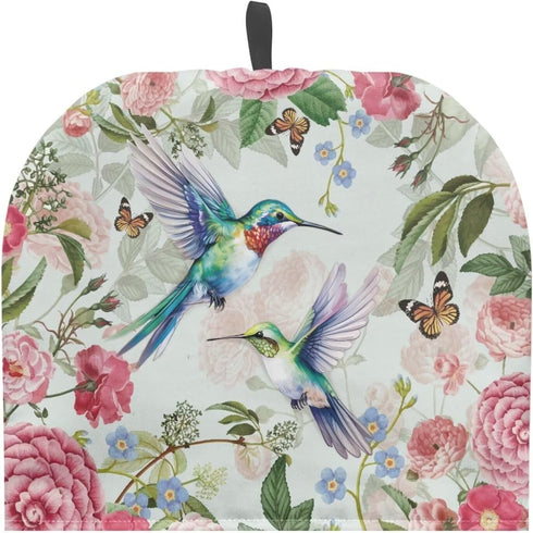 Rose Tea Cozy for Teapot, Insulated Hummingbird Kettle Dust Cover, Teapot Protector for Women