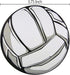 Car Magnet Sports Athlete Volleyball Magnetic Decal for School Lockers or Fridge, 3 3/4 Inch, Set of 5 (Grey)