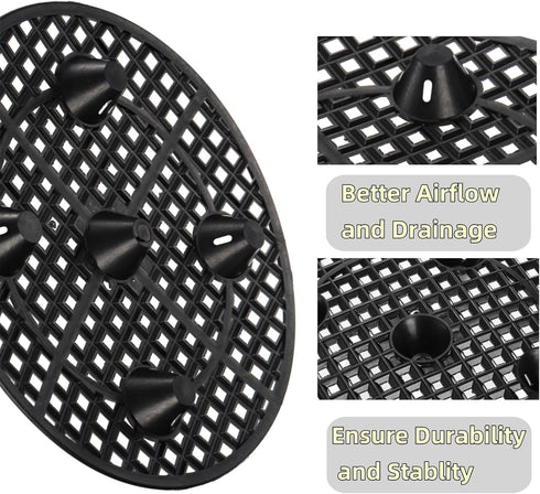 15 12 inch Tlence PCS Plant Level Pot Elevator, Plastic Potted Plant Stands, Large Patio Planter Riser Holder, Deck