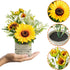 COCOBOO Sunflower Artificial Flowers Pot, Yellow Fake Flower Decor for Home, Bathroom, Kitchen