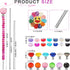 300 12 Pcs Garden Stakes Diy Fairy Wand Garden Stakes Kit, Colorful Large Hole Bead Crystal Diamond Stopper Top