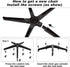 2200 lbs, 28 Inch Office Chair Base Replacement Parts Heavy Duty, Bear Capacity Desk Chair Base Replacement Metal
