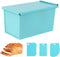 Blue 1LB Dough Capacity Sandwich Bread Loaf Pan, Non-Stick with Dough Scraper Cutter