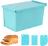 Blue 1LB Dough Capacity Sandwich Bread Loaf Pan, Non-Stick with Dough Scraper Cutter