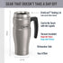 16oz, Commuting THERMOS Stainless King Vacuum-Insulated Travel Mug with Handle - Matte Steel - Thermos Tumbler for Hot