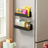 2 Pack Vetacsion Moveable Fridge Magnetic Spice Racks,Metal Black