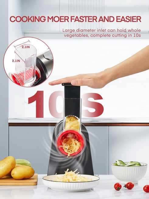 Electric Cheese Grater, 150W Cheese Shredder for Home Kitchen Use, One-Touch Control Slicer