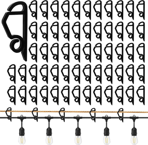 Upgraded String Light Siding Clips Sliding Hooks Light Hanging Hooks Outdoor Weatherproof