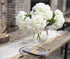 Kimura's Cabin 6pcs Faux White Hydrangea Flowers Bouquets for Home Table Centerpieces & Wedding Decoration