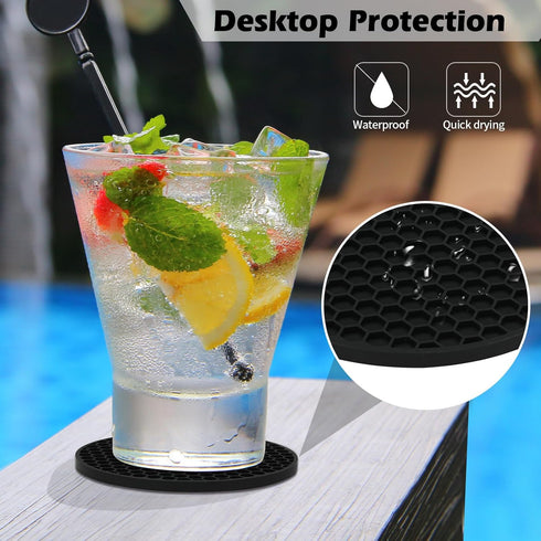 TWTLi Set 6 (6 Coasters of with Holder,Coasters for Drinks,Coffee Table Decor Coaster,Suitable for Kinds