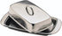 KitchenCraft Butter Dish with Lid, Stainless Steel, Silver, 19.5 x 10 x 8 cm
