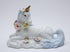 CG 737-33 White Unicorn with Flowers Sitting Figurine, 4" H