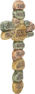 Dicksons Names of Jesus Christ Pebble, 10 Inch Resin Decorative Hanging Wall Cross