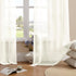MYSTIC-HOME White Sheer Curtain Panels 72 Inch Length, Light Filtering Window Curtain Drapes Treatment for Living Room, Breathable Rod Pocket Sheer Curtains for Bedroom, 2 Panels, Each 52" Wx72 L