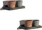 Freezing point Small Floating Shelves for Wall Set of 2 Natural Wood