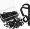 Marsui 120 Pieces Christmas Light Clips, Outdoor Gutter Hooks for Hanging String Lights (Black)
