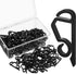 Marsui 120 Pieces Christmas Light Clips, Outdoor Gutter Hooks for Hanging String Lights (Black)