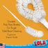 3 Pack, LOLA Toilet Bowl Brush w/Curved Head, Coated Wire, Durable Poly Bristles, Reaches Under Toilet Bowl Rim