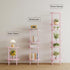 Storage,2-Tier (1PC,Pink) Small Modern Oval Side Table with Side Tables Living Room,Sturdy Nightstand for Small Space