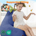 4-12 31 Inch, DUMOS Kids Bean Bag Chair, Stuffed Toddler Couch with Faux Rabbit Fur Cover for Teens & Kids, Comfy Lazy