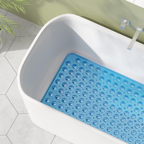 40 16 Inches, AmazerBath Shower Mat Non Slip x Bathtub Mat Shower Stall Mats with Suction Cups and Drain Holes, Non