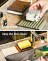 Ceramic Soap Dish for Countertop with Self Drain, Japanese Bar Soap Holder for Sink, Yellow