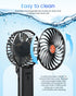 Rechargeable Portable Handheld Mini Fan: Small Foldable Personal Fan with 180° Adjustable 4 Speed Wind for Travel, Black