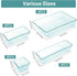 WOWBOX 28 PCS Clear Plastic Drawer Organizer Set, 4 Sizes for Makeup, Jewelry, Gadgets, Office Storage
