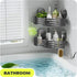 2 BREIS Corner Shower Caddy Suction Cup, PCS No Drilling Shower Shelves with Hooks, Powerful Upgraded Suction Bathroom