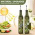 Set 17oz/500ML COOLMI Oil and Vinegar Dispenser - Premium Glass Olive Oil Dispenser Bottles for Kitchen, Oil Dispenser