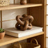 DOVDOV Wood-Toned Knot Sculpture, Triple-Knot Statue, Wood-Toned Home Decor, Ideal for accenting Rustic-Style Coffee