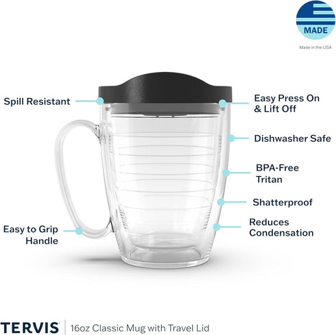 Tervis Christmas Holiday Fox Double Walled Insulated Tumbler Travel Cup, 16oz Mug, Made in USA