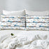 Set 3Pcs Sheet,2 Colorful Train Fitted Sheet Full Size Cartoon Car Bedding Blue Train Tracks Cloud Bed Sheet for Kids