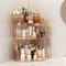 Corner Bathroom Counter Organizer with Makeup Brush Holder & Toothbrush Holders, Makeup