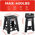 16 Inch 400 lbs Black,1 ACKO Folding Step Stool Foldable Capacity, Plastic Stools for Adults and Kids, Collapsible