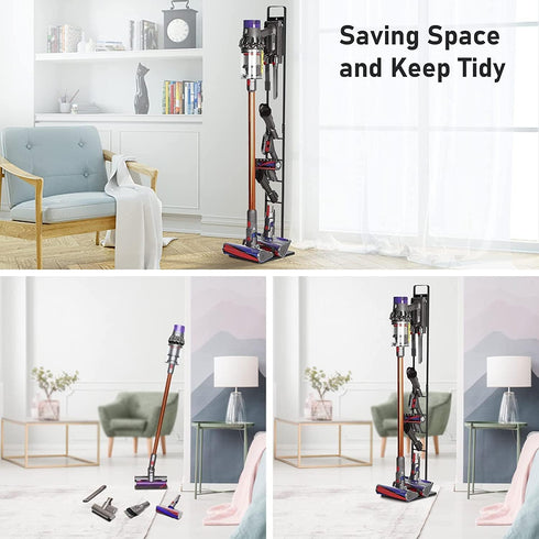 Foho Vacuum Stand for Dyson V15 V11 V10 V8 V7 V6, Metal Storage Bracket Holder for Handheld Vacuum Cleaners