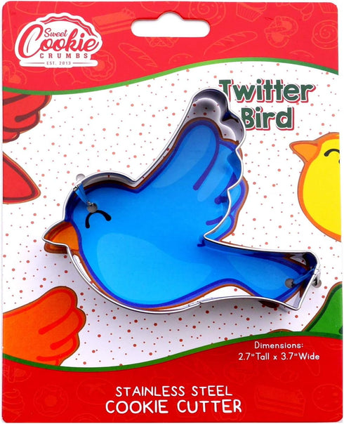 Twitter Bird Cookie Cutter, Stainless Steel
