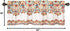 Lush Decor Clara Valance Paisley Damask Print Single Curtain, 18” x 52”, Turquoise and Tangerine Bohemian Style