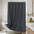 AooHome Fabric Shower Curtain 48 x 72 Inch, Solid Color Bath Curtain with Hooks, Dark Grey