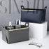 Closet,Small Foldable Basket Organizers and Storage Shelves Cart Cabinet Cube Organizer Bin with Handles (Dark Grey)