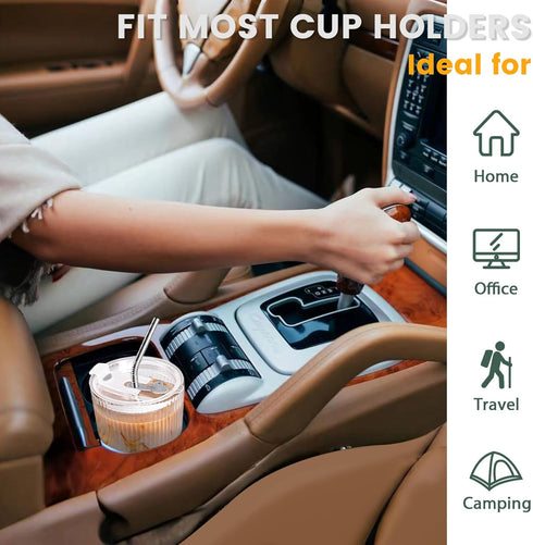 HIGIINC 4 16 OZ Set,Clear Iced Coffee Cups With Lids and Straws Pcs, Unbreakable Glasses Drinking Plastic Cups Reusable