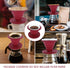 Prasacco Collapsible Pour Over Coffee Maker, Portable Silicone Dripper, Reusable Filter for Camping, Home, Office