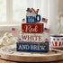 4 4th 250th CroBlissful Pcs of July Decorations Patriotic Memorial Day Tabletop Decoration Red White Blue Table