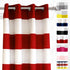 Grommet 4th DriftAway Red Striped Room Darkening Curtains Patriotic Horizontal Stripe Classic Drapes for Bedroom Living