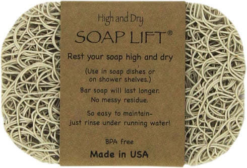 Soap Bar Holder - Flexible Shower Tray - Self-Draining Design - 1-Pack Bone Color