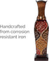 Elements Harlequin Embossed Decorative Metal Vase, 17-Inch, Home Decor for Floral Arrangements
