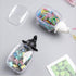 Cotton Ball Holder Dispenser 2-Pack, Cute Elephant Acrylic Qtip Containers with Lid for Bathroom Countertops